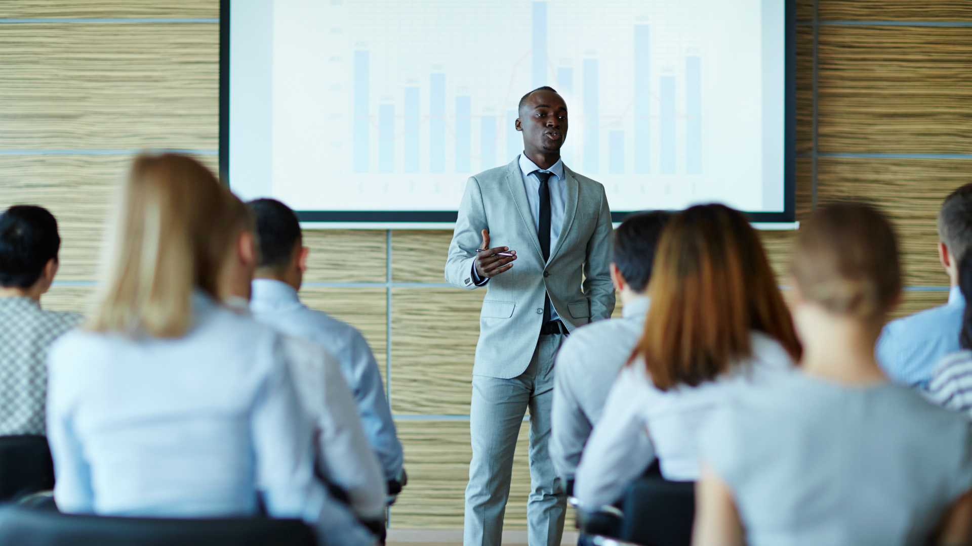 Finance professionals in a training workshop